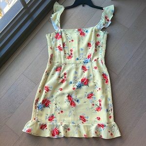 Yellow floral dress